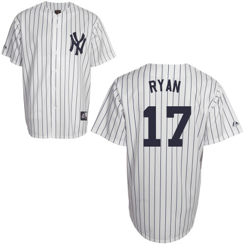 Brendan Ryan #17 Youth Baseball Jersey-New York Yankees Authentic Home White MLB Jersey - Click Image to Close